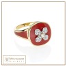 Anello Allegra smalto con fiore 18 kt